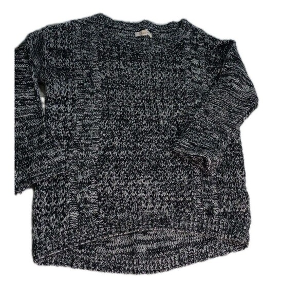 JJ Basics Black/Gray Long Sleeve Pullover Womens Sweater Size Medium - Picture 2 of 11